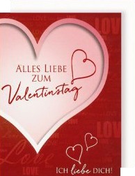 Grußkarte "Alles Liebe zum Velentinstag, ich liebe dich!"