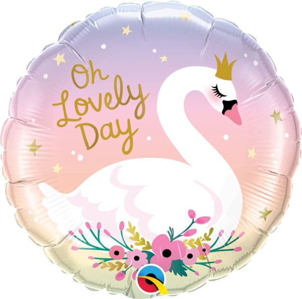 Ballon mit Schwan "Oh Lovely Day"