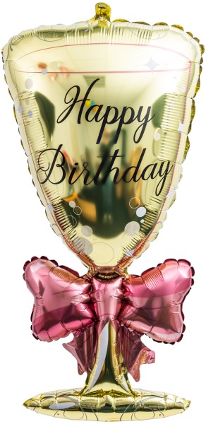 Riesenballon Sektglas "Happy Birthday"