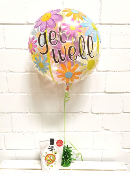 Ballon Bouquet "Get Well" mit Wundertüte