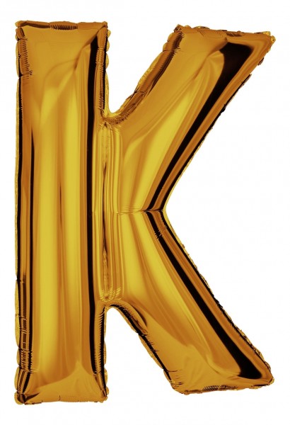 Folienballon Buchstabe "K - Gold"
