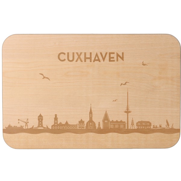 Frühstücksbrett Skyline Cuxhaven 23cm x 15cm x 1cm