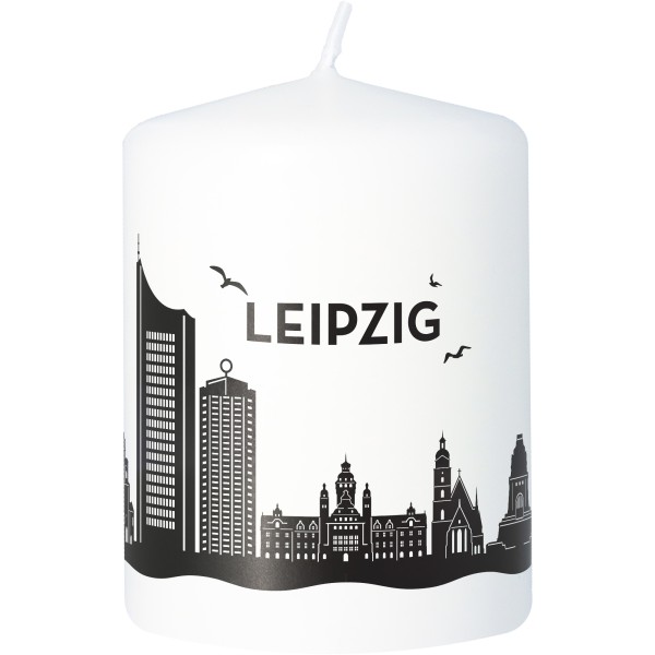 Stumpenkerze Skyline Leipzig