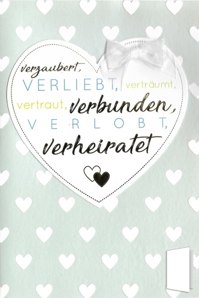 Grußkarte "Verzaubert, Verbunden, Verheiratet"