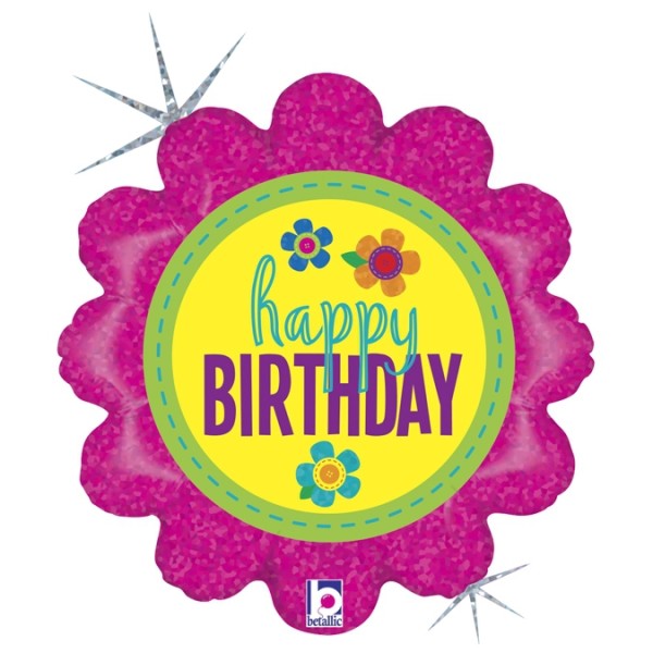 Blumenballon "Happy Birthday!"