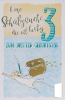 Geburtstagskarte 3. Geburtstag "Zum dritten Geburtstag"  Geburtstagskarte 3. Geburtstag "Zum dritten Geburtstag"