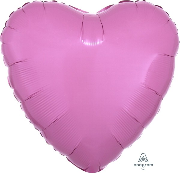 Folienballon Herz, Metallic Pink