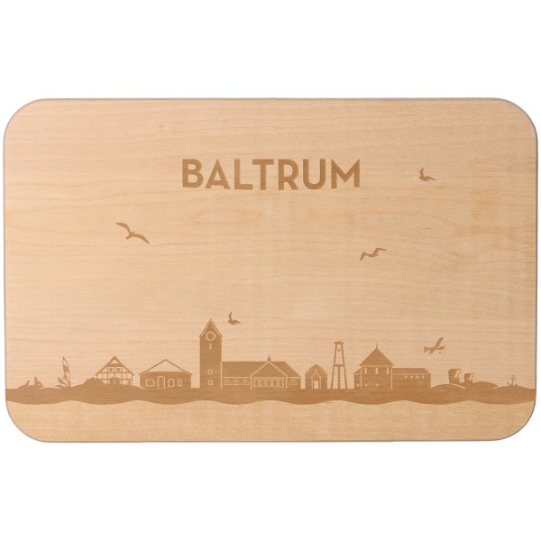 Frühstücksbrett Skyline Baltrum 23cm x 15cm x 1cm