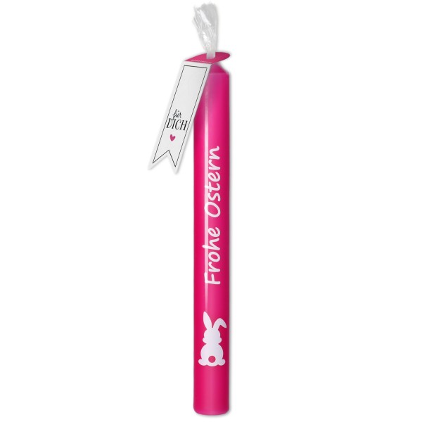 Stabkerze "Frohe Ostern" Pink