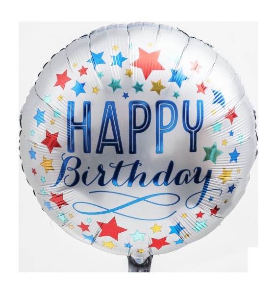 Runder Helium Ballon "Happy Birthday"