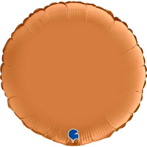 Folienballon Rund Satin Caramel