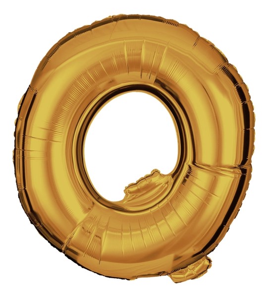 Buchstabenballon Gold "Q"