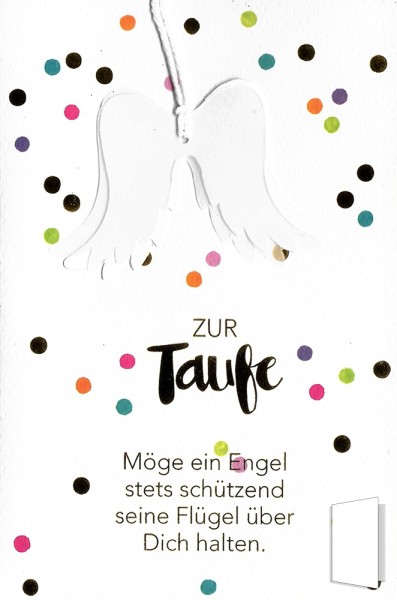 Taufkarte "Zur Taufe - Engel"