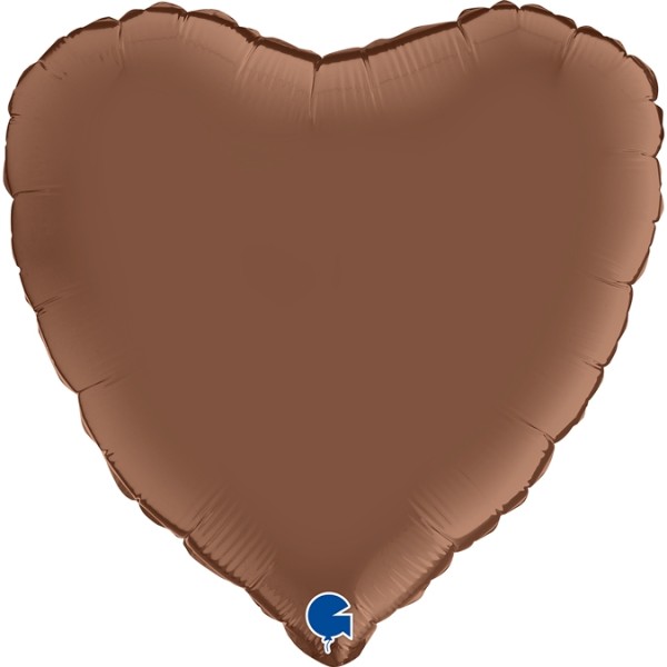 Folienballon Heart Satin Chocolate