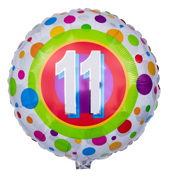 Geburtstagsballon "Zahl 11", Radiant