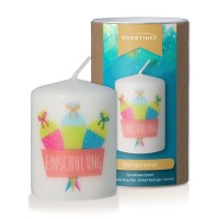 Stumpenkerze "Schulkind & Schultüte"  Stumpenkerze "Schulkind & Schultüte"