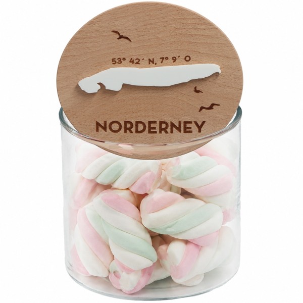 Geschenkglas Skyline "Norderney Silhouette"