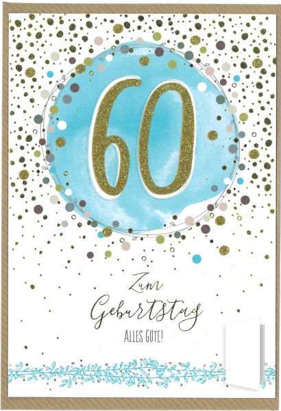 Geburtstagskarte "60 Zum Geburtstag Alles Gute!"