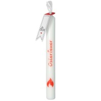 Stabkerze "Osterfeuer" Weiß  Stabkerze "Osterfeuer" Weiß