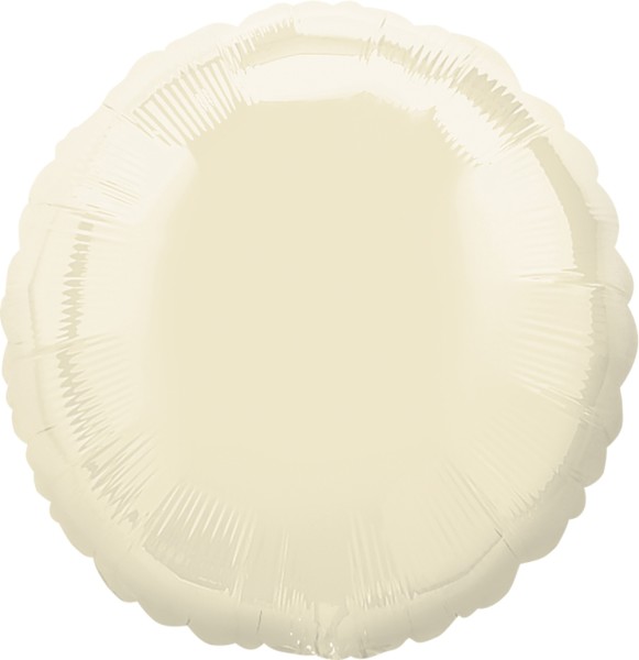 Folienballon rund, Pearl Creme