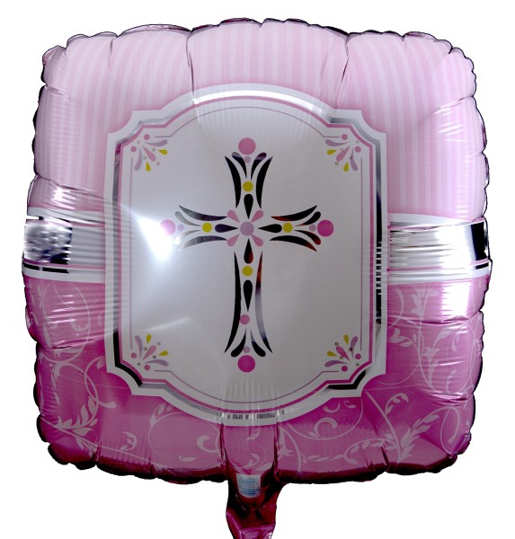 Eckiger Folienballon zu religiösen Festen, pink