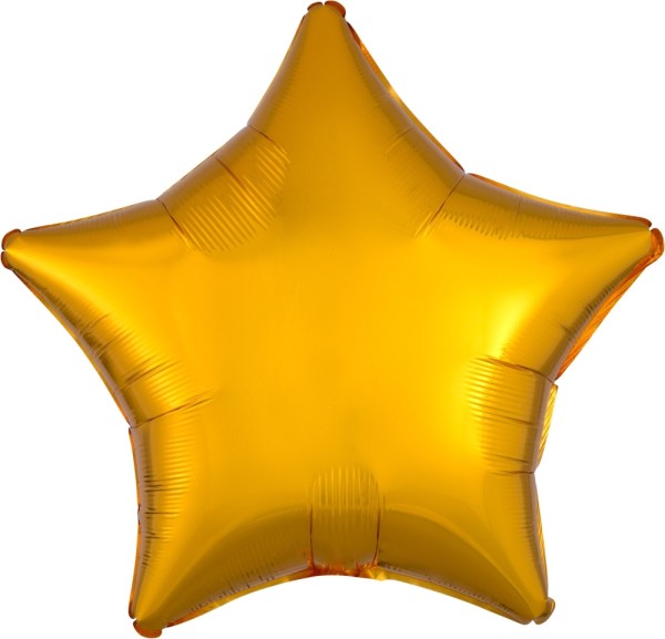 Folienballon Stern, Metallic Gold