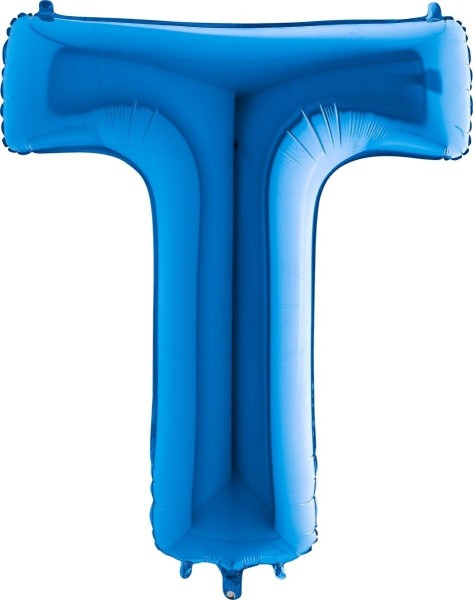 Buchstabenballon Blau "T"