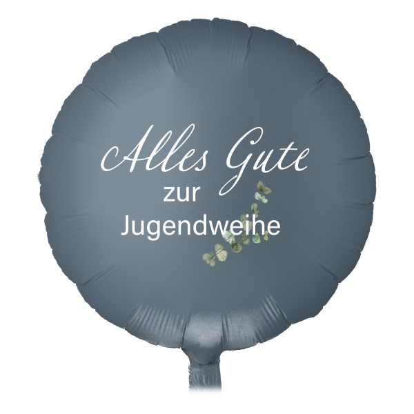 Folienballon Satin Luxe Steel Blue "Alles Gute zur Jugendweihe"