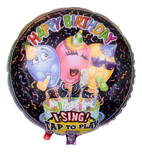 Musikballon "Drei Ballons singen Happy Birthday"