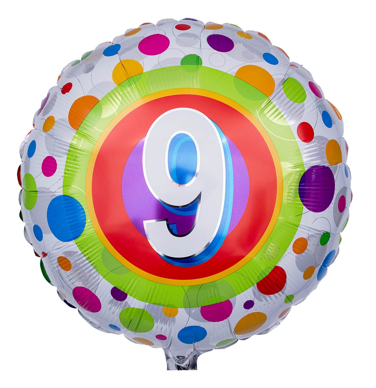 Helium Ballon mit Punkten & Zahl 9 versenden | Ballongruesse.de