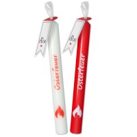 Kerzen-Set Rot/Weiß "Osterfeuer"  Kerzen-Set Rot/Weiß "Osterfeuer"