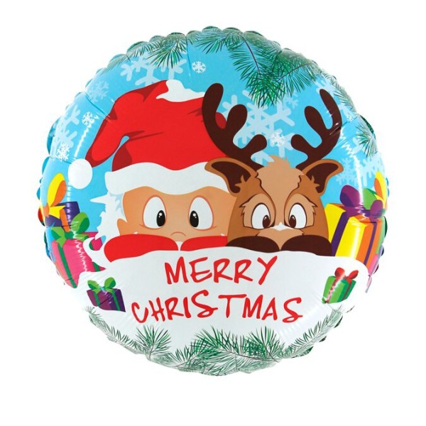 "Merry Christmas" Weihnachtsmann und Rentier