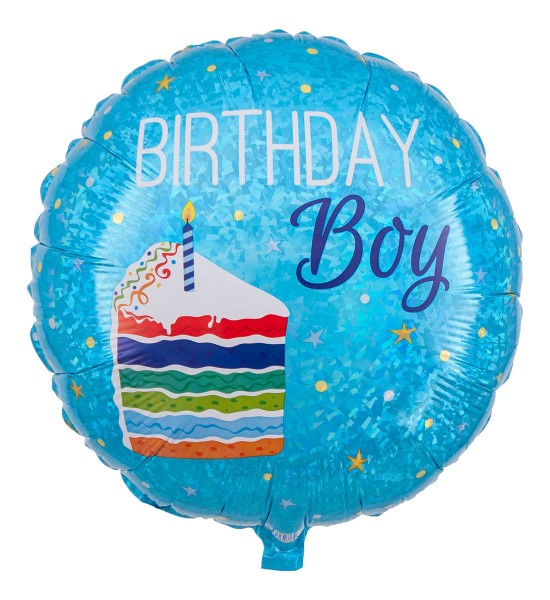 Blauer Ballon zum Geburtstag "Birthday Boy"