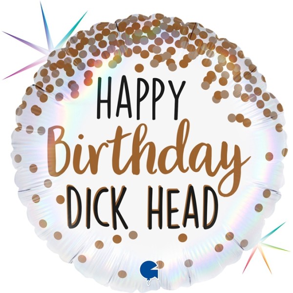 Ballon "Happy Birthday Dick Head"