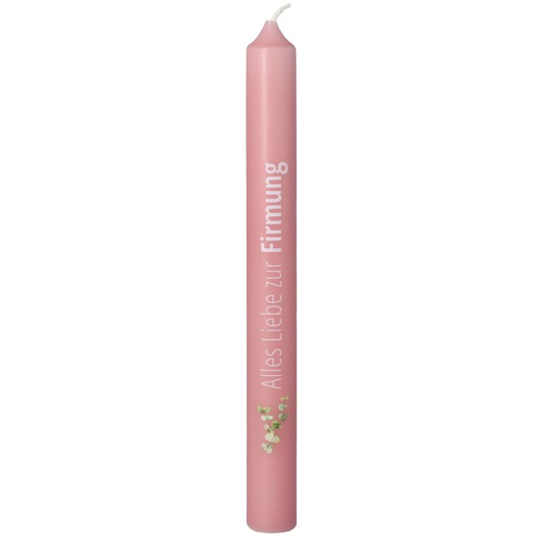 Stabkerze "meine Firmung" Rosa