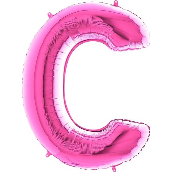 Folien Buchstaben Luftballon "C - Pink"