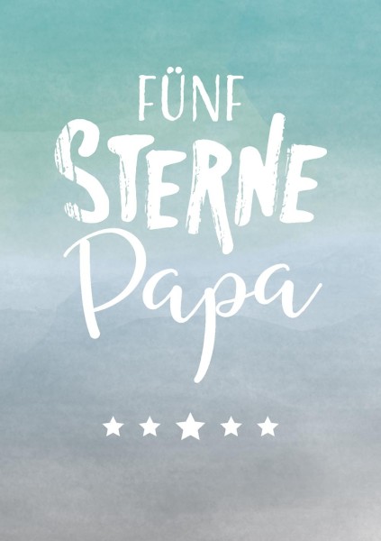 Grußkarte "Fünf Sterne Papa"