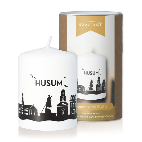 Stumpenkerze Skyline Husum