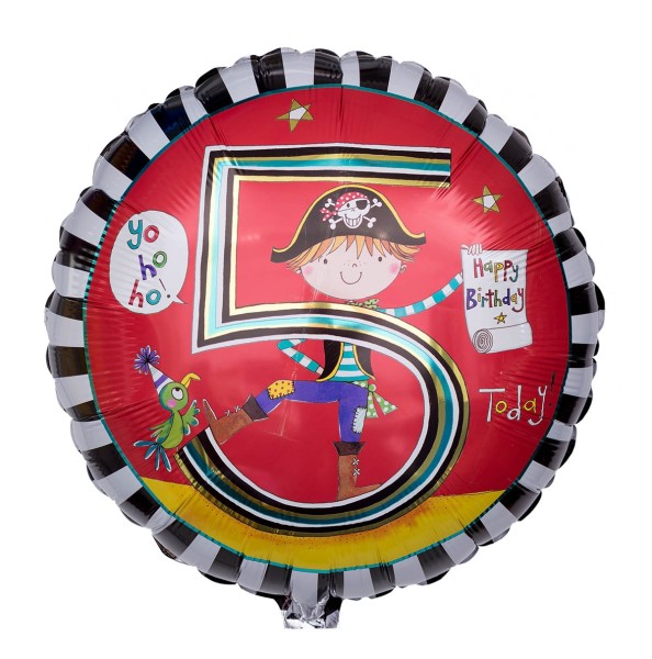 Zahlenballon für Jungs "Pirat - 5. Geburtstag"