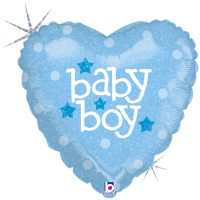Folienballon Herz "Baby Boy"  Folienballon Herz "Baby Boy"