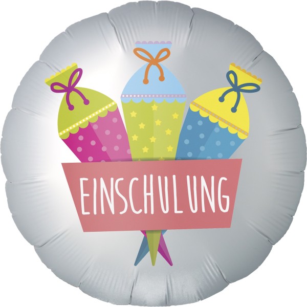 Folienballon Satin "Einschulung"