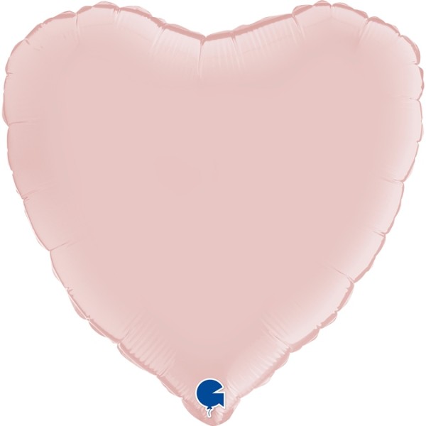 Folienballon Herz Satin Pastell Pink