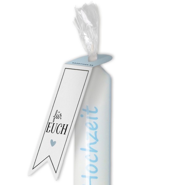 Stabkerze "Diamantene Hochzeit" Weiß