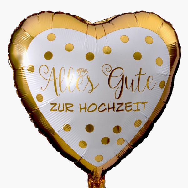 Herzballon "Alles Gute zur Hochzeit"