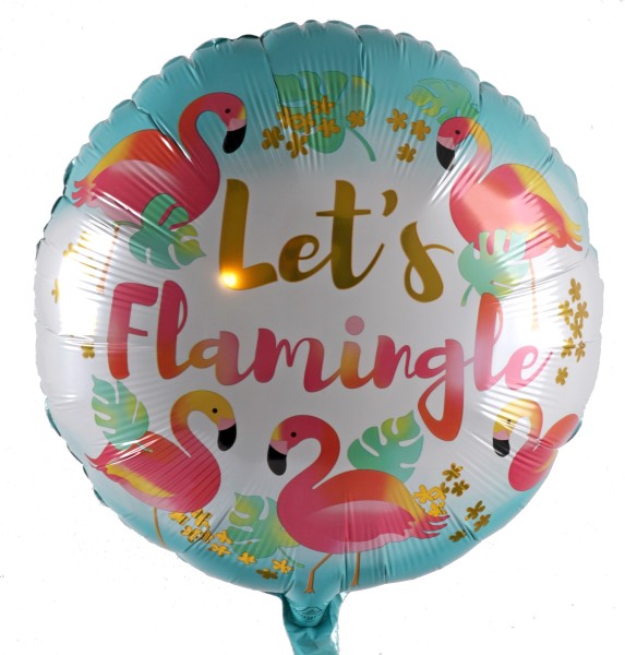 Exotischer Folienballon "Let's Flamingle"