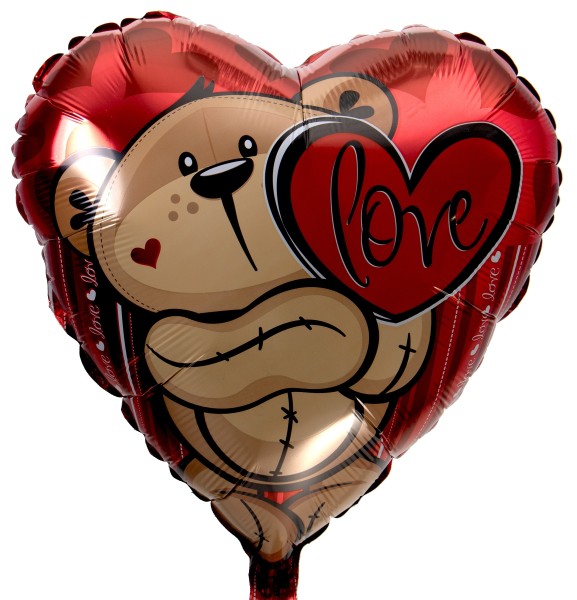 Folienballon Herz "Teddy in Love"