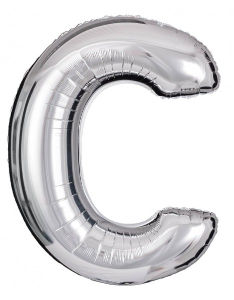 Folienballon Buchstabe "C - Silber"