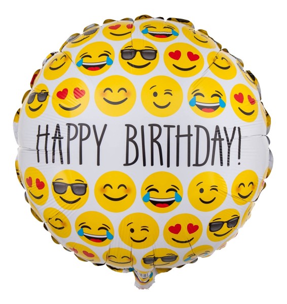 Emoji Ballon "Smileys - Happy Birthday!"