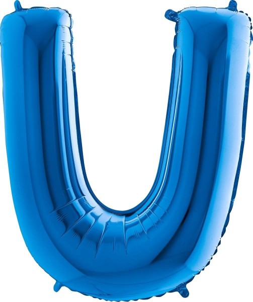 Buchstabenballon Blau "U"