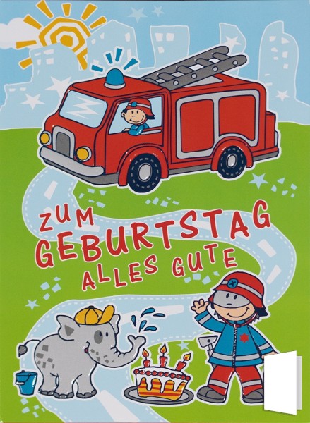 Geburtstagskarte Kinder "Zum Geburtstag alles Gute"